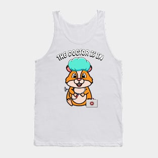 Cute hamster is a doctor Tank Top